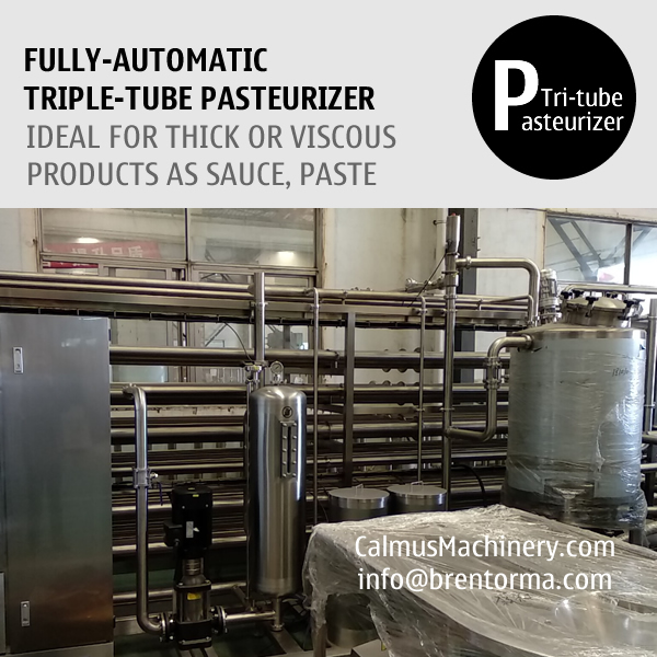 Triple-Tube Heat Exchanger Tubular Sterilizer Sauce Paste Puree Pasteurizer