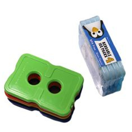 Two holes hard plastic slim cool cooler food gel ice pack for cooler bag