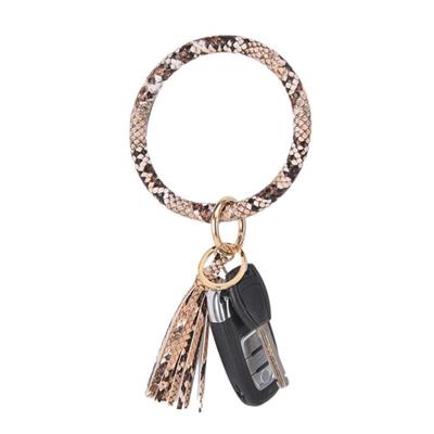 Snakeskin Tassel Bracelet Holder Keychain