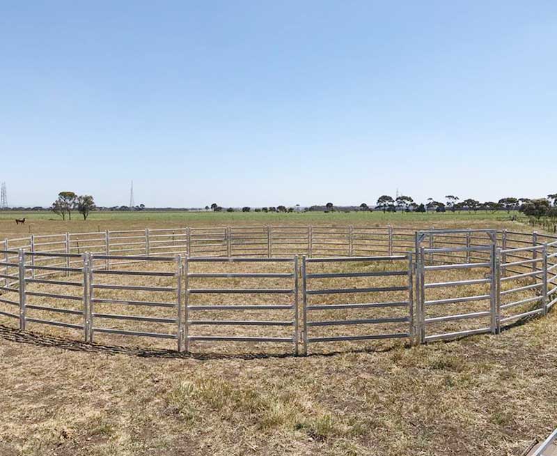 Oval Rail Cattle Fence