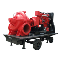 Trailer mount diesel engine big capacity flood control dewatering pump