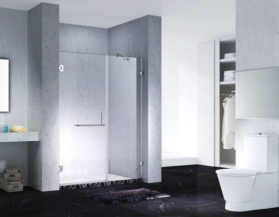 Fashion Design Frameless Slimline Rectangle Shower Enclosure With Pivot Door, AB 6231