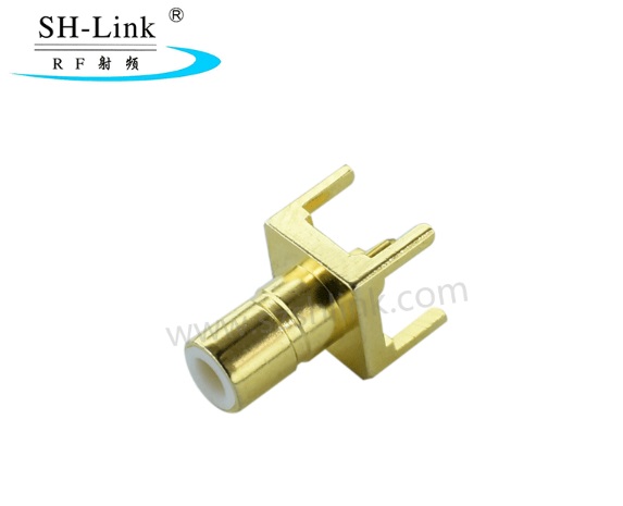 RF straight coaxial SMB male connector, PCB connector,gold plating