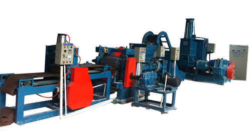 Double conical screw auto-feed sheeting machine 