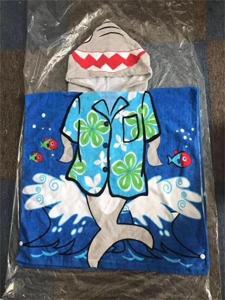 Cotton Kids Wholesale Hooded Poncho baby hooded Beach Towel YKT7058