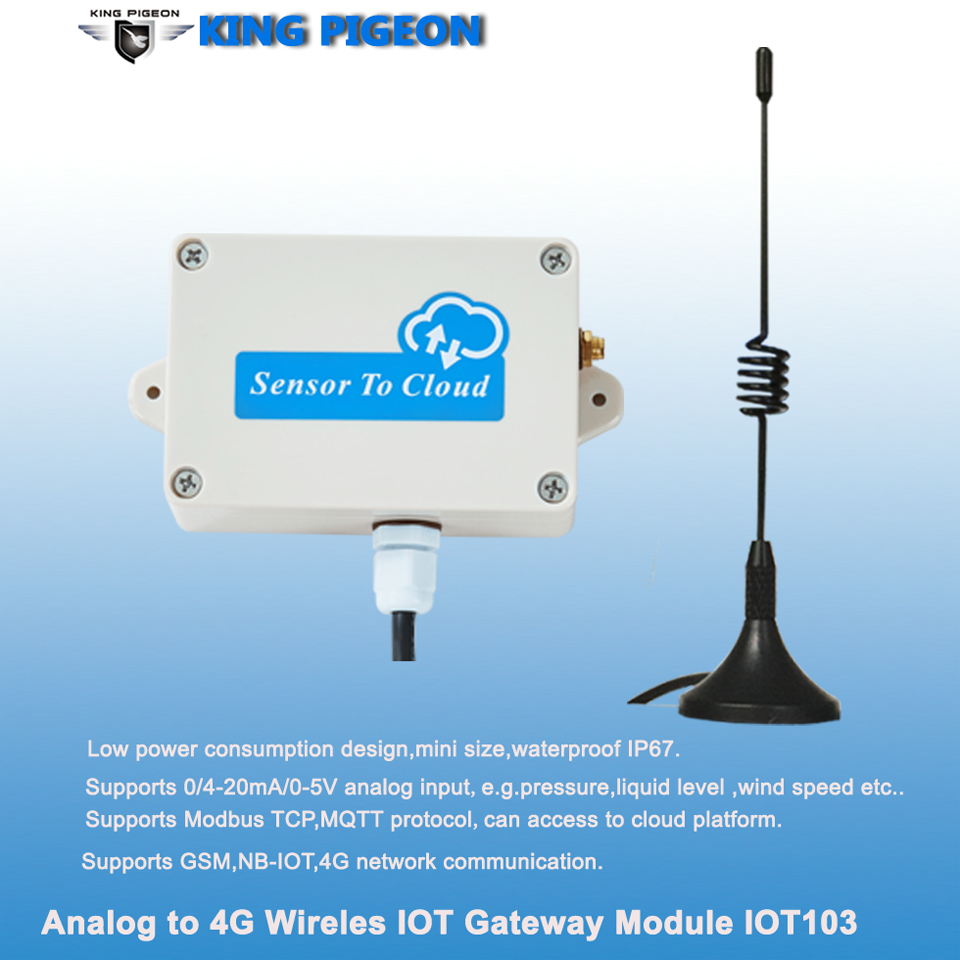 GSM 3G 4G Analog input to 4G wireless sensor to cloud MQTT Modbus support sms call alarm