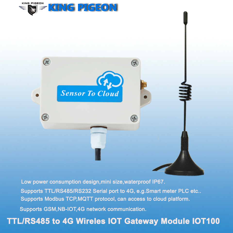 RS485 TTL RS232至4G无线IoT网关模块IoT100支持MQTT Modbus