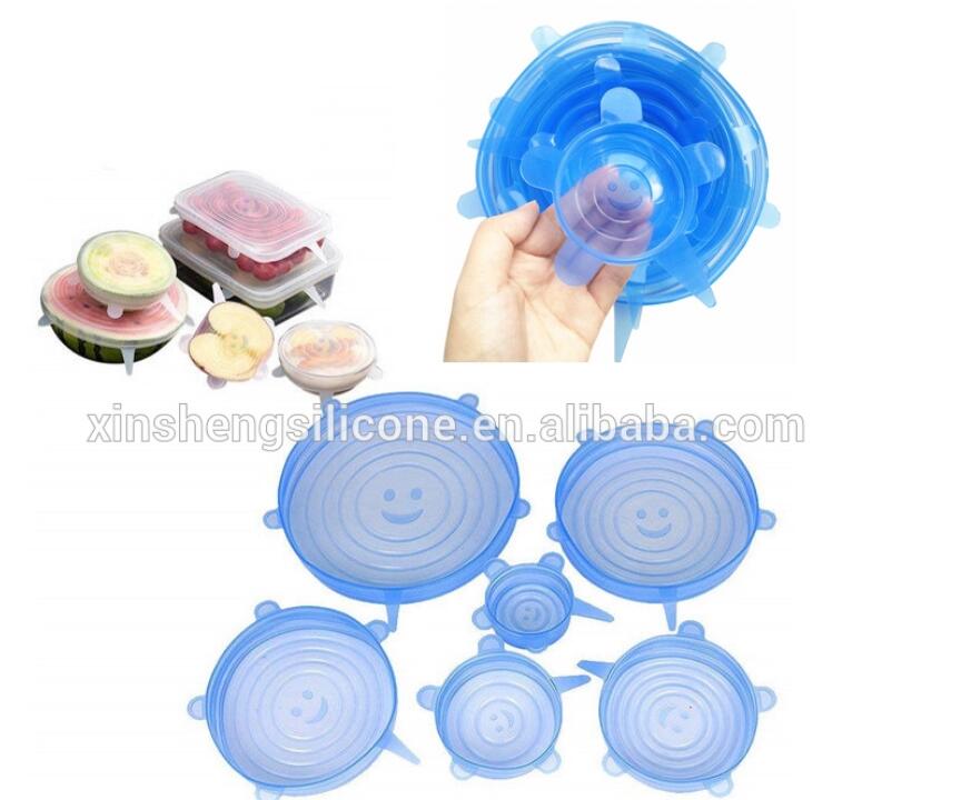 Reusable Flexible Rubber Lid Seal Stretch Silicone Lid