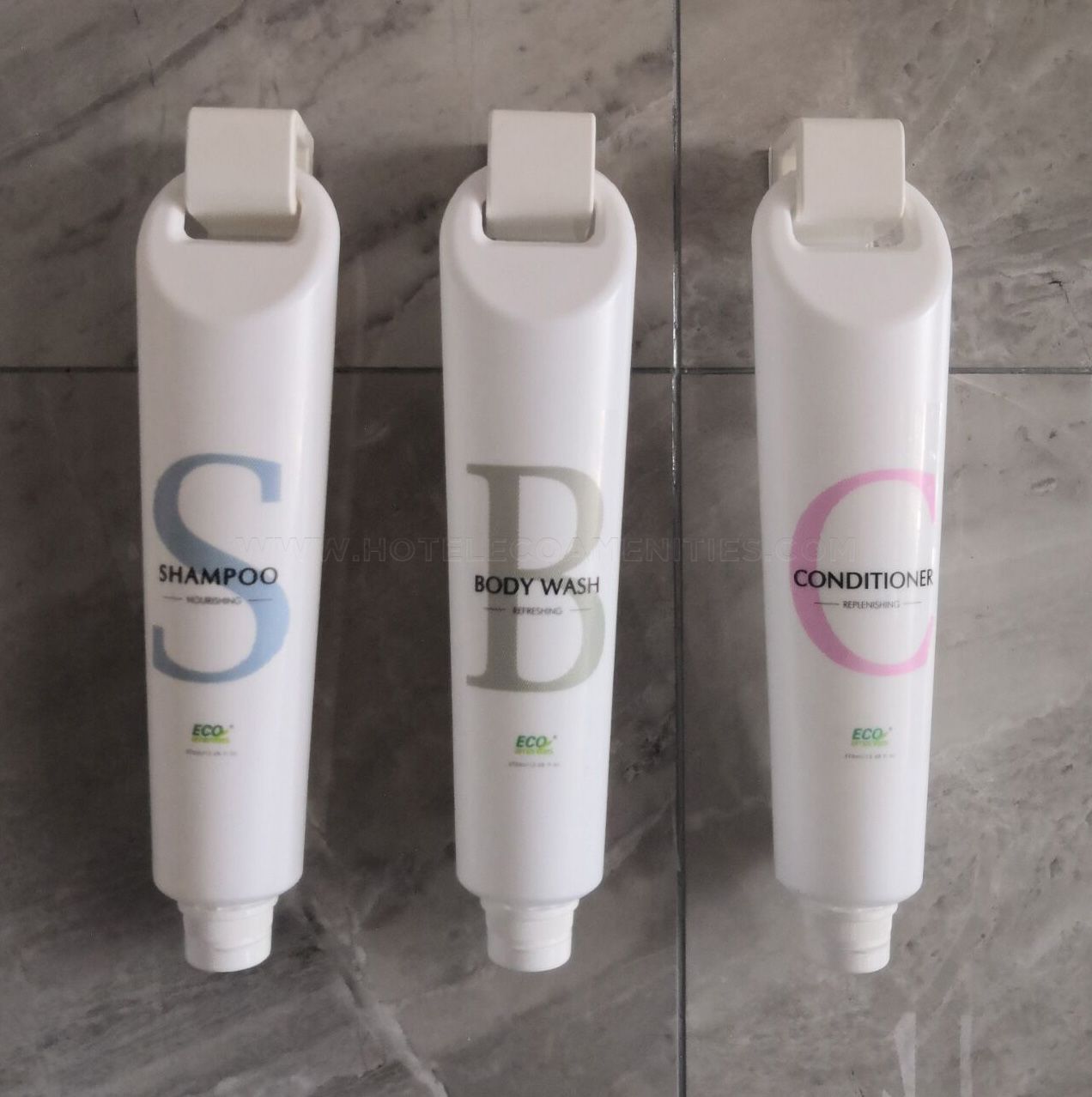 ECO AMENITIES Hotel Shampoo and Conditioner Soap Dispenser