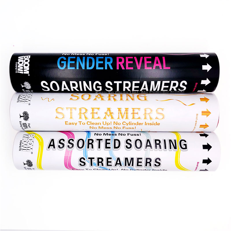 Boomwow Gender Reveal Pink Soaring Streamers