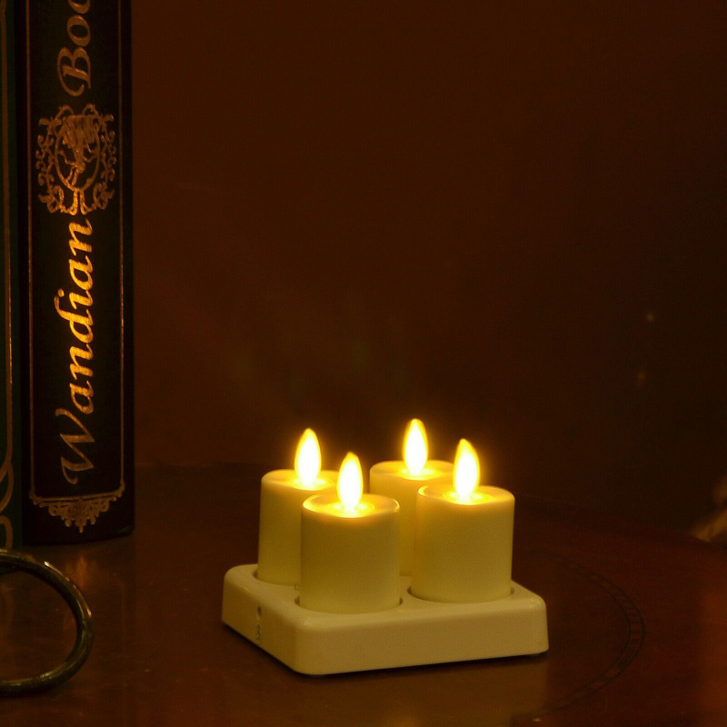 Flameless Tealight Candles Set of 4