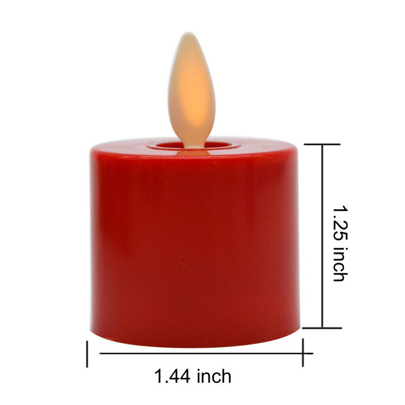 Ivory White Red Flameless Led Tealigth Candles Bulk, Supplier