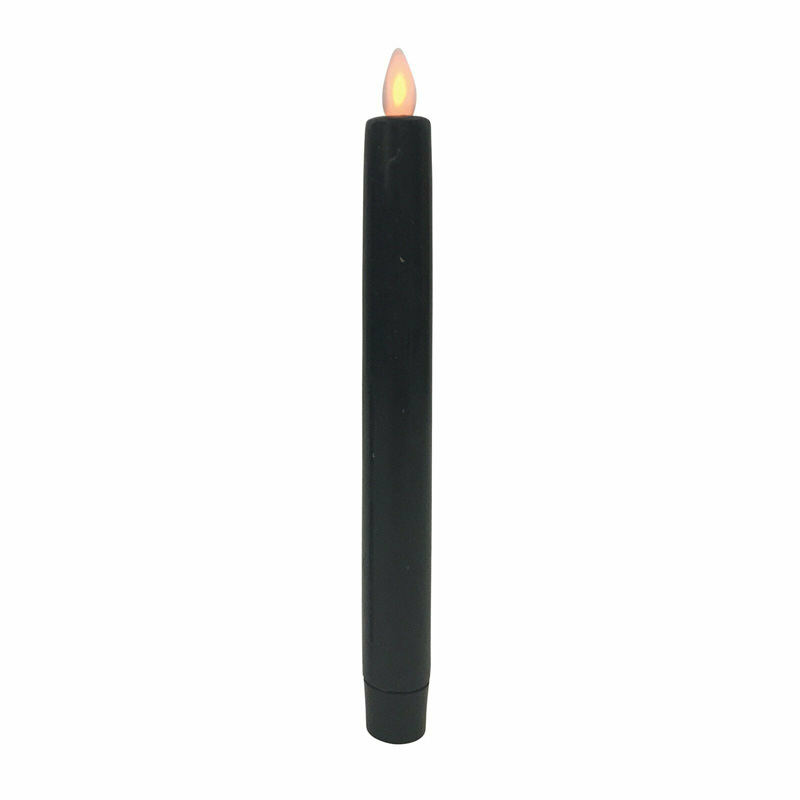 Black Led Flameless Moving Wick Taper Candles Wholesaler, Price