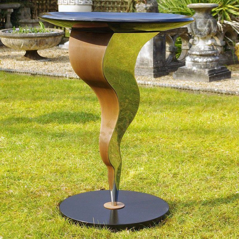 Outdoor stainless steel chair large metal sculptures