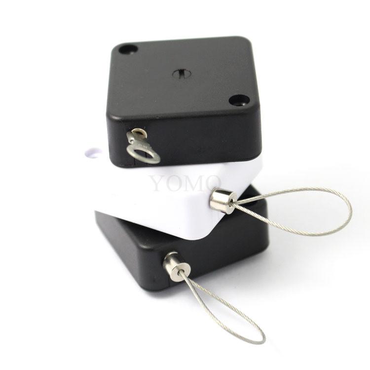Square Shape Anti-Theft Recoiler with Loop Cable End