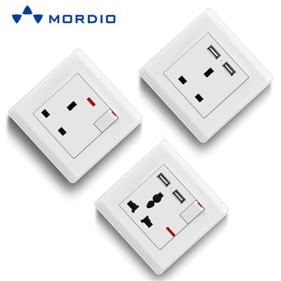 K1 Ghana UK Standard BRISTOL 1gang Switch Light and 5pin Multiple Sockets with 2.1A USB Outlets