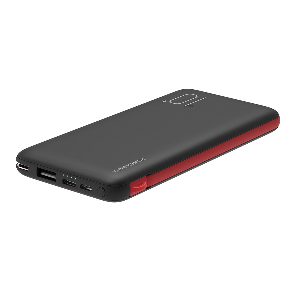 Built in a cable portable charger 10000 mAh powerbank Portable External power bank slim 
