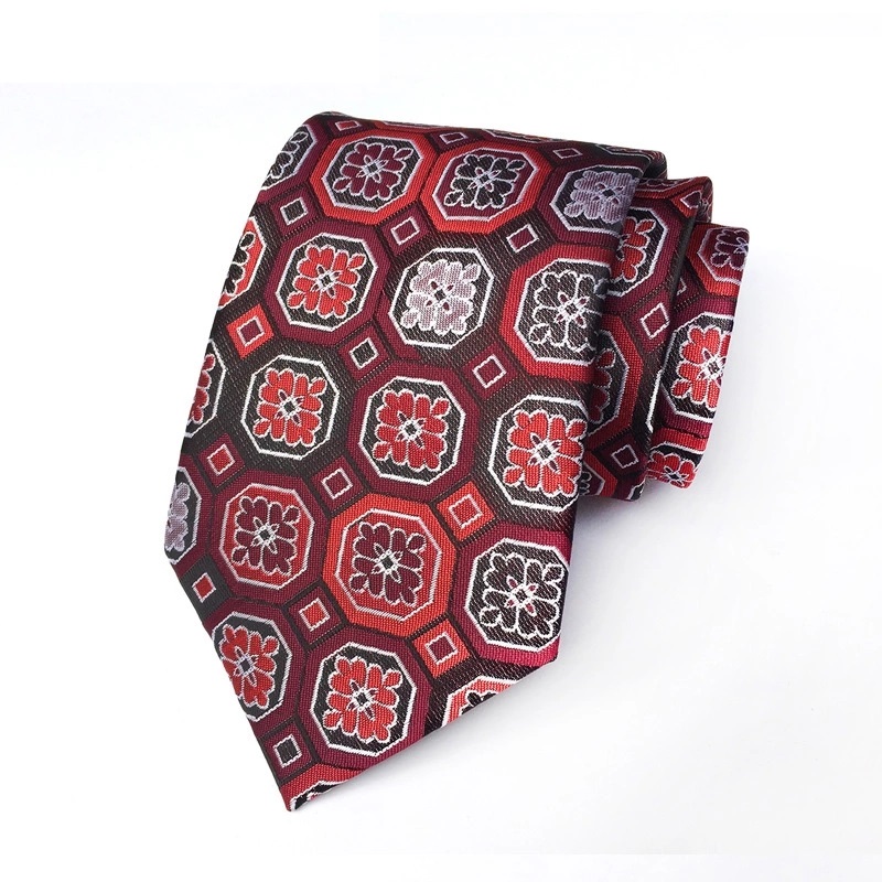 Chinese cable tie Custom Floral Pattern Woven Jacquard silk necktie Necktie Cravat for Men tie dye 