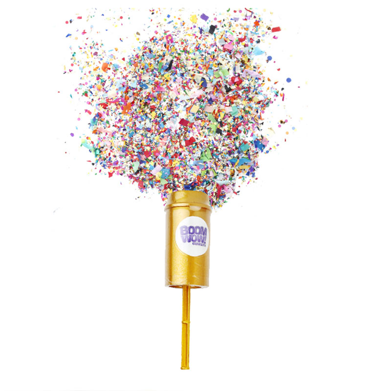 Boomwow Coloful Push Pop Party Poppers Confetti 