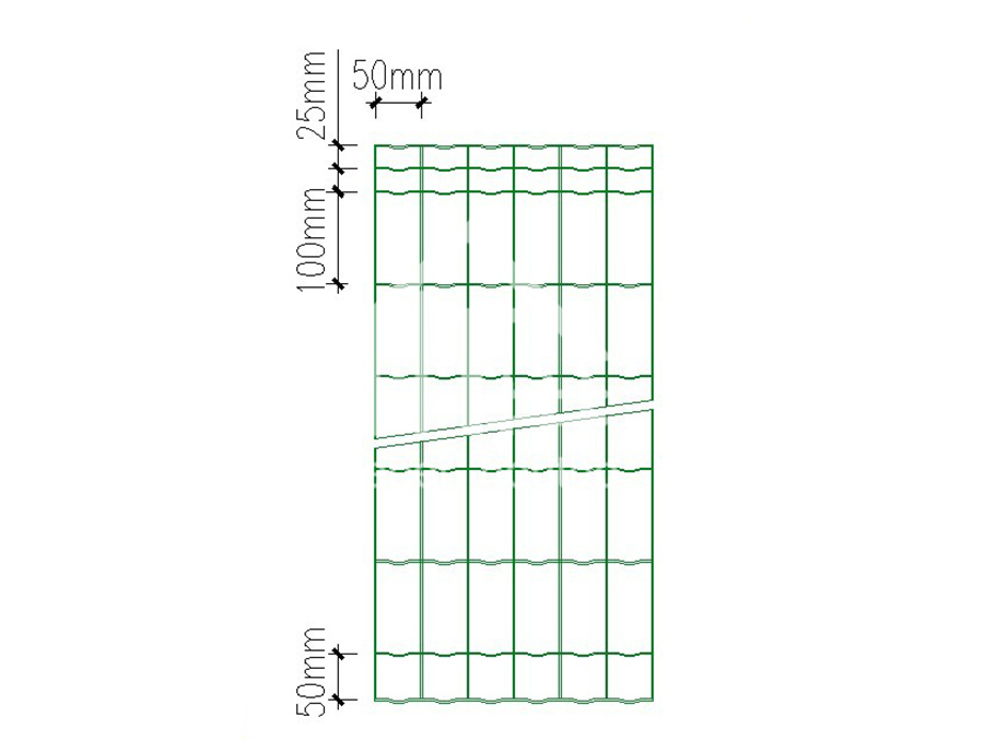 Highly durable Holland welded wire mesh PVC coated green color euro fence