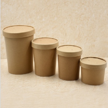 Kraft Soup paper cup with lid