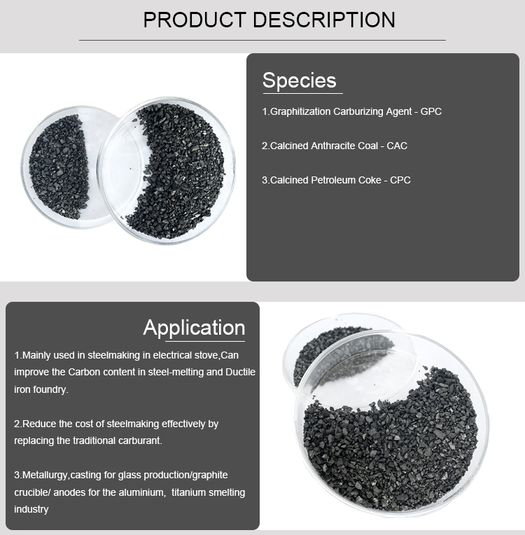 Factory Price Forging Burn Efined Steel Anthracite Coal Carbon Additive 