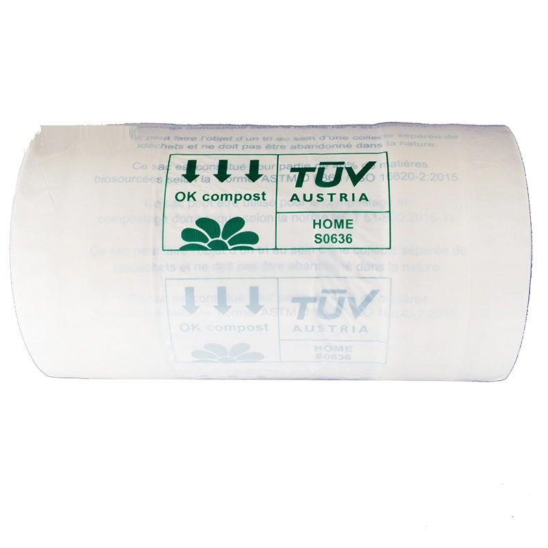 EN13432/BPI certified 100% biodegradable compost packing die cut bag
