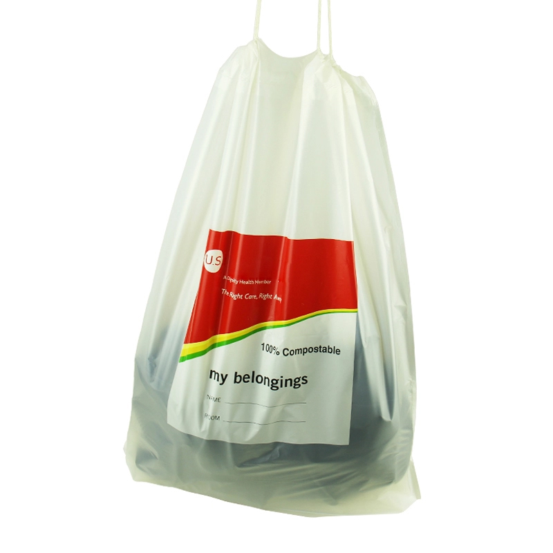eco friendly custom printed clear bioplastic garbage bag
