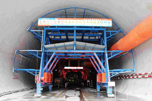 Tunnel formwork bypass channel