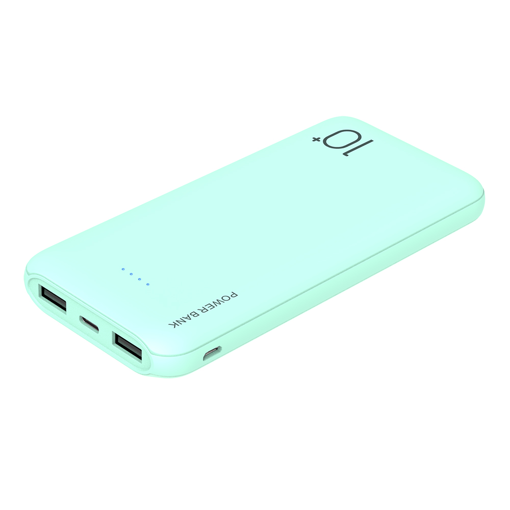 Dual USB Port Mini Slim 10000mah Power Bank Mobile Charger Powerbank Smart Output 