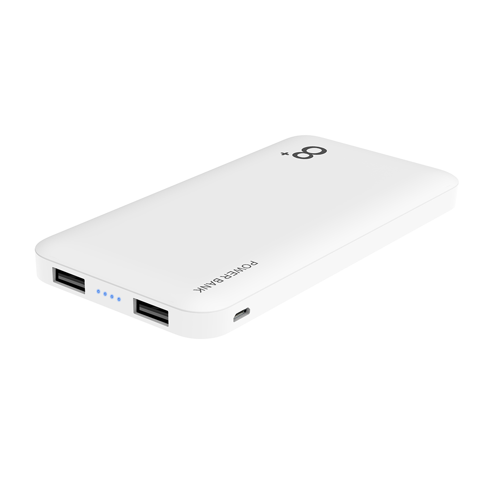 Power Bank Dual USB Portable Powerbank Charger with Custom Color & LOGO Print 8000mah 