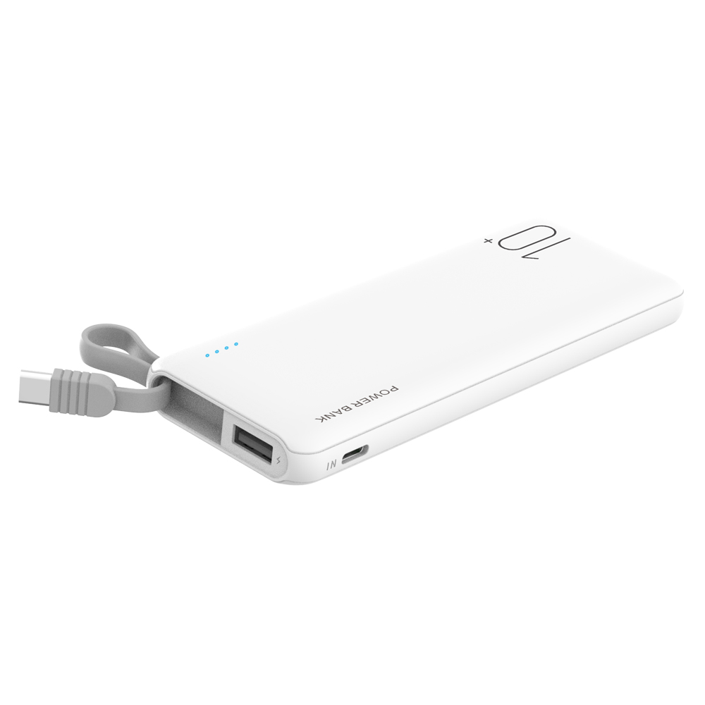 New Trending Power Bank 10000mah Portable Power Charger With Type-C Cable For Mobile Phone 