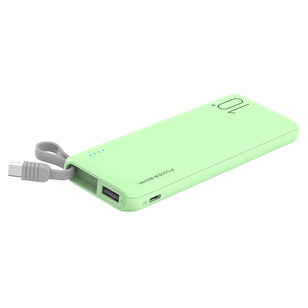 New Trending Power Bank 10000mah Portable Power Charger With Type-C Cable For Mobile Phone 
