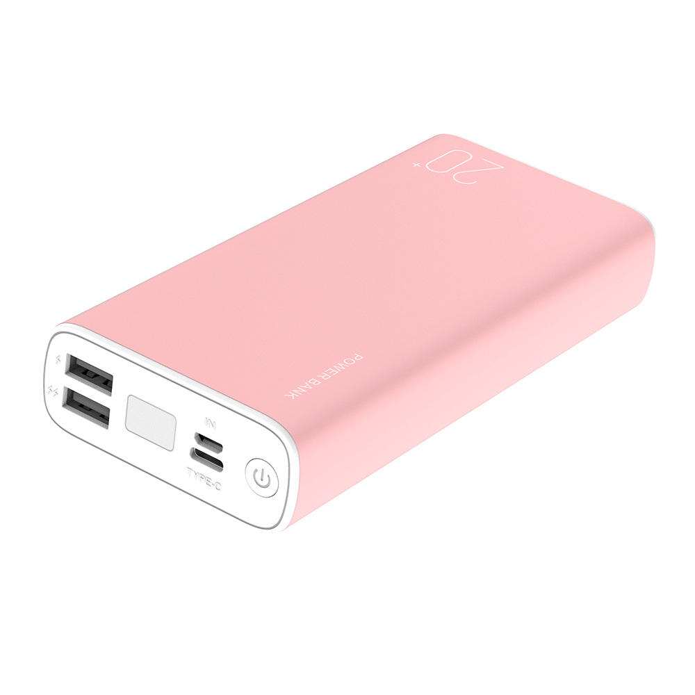 20000mAh metal housing power bank USB Type-C input portable mobile charger with LED 