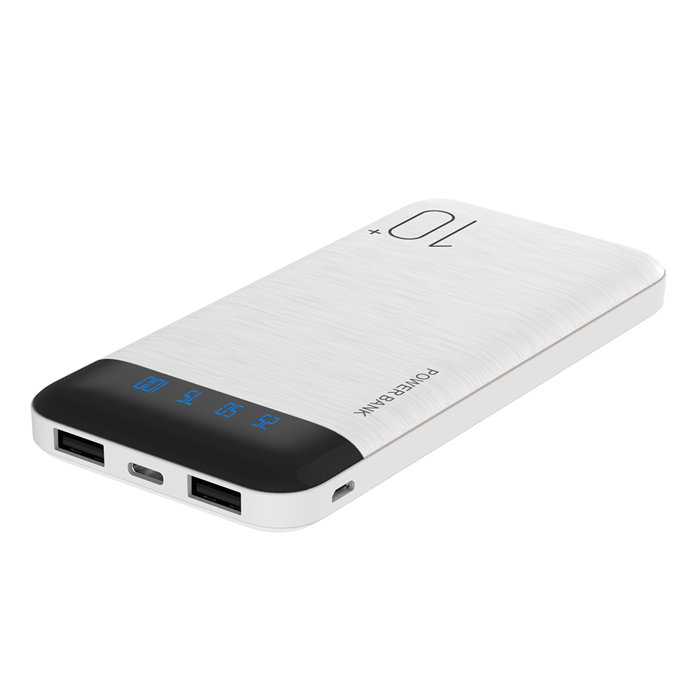 Slim Size Power Bank 10000mah Dual USB with Digital Display for Mobile Phone