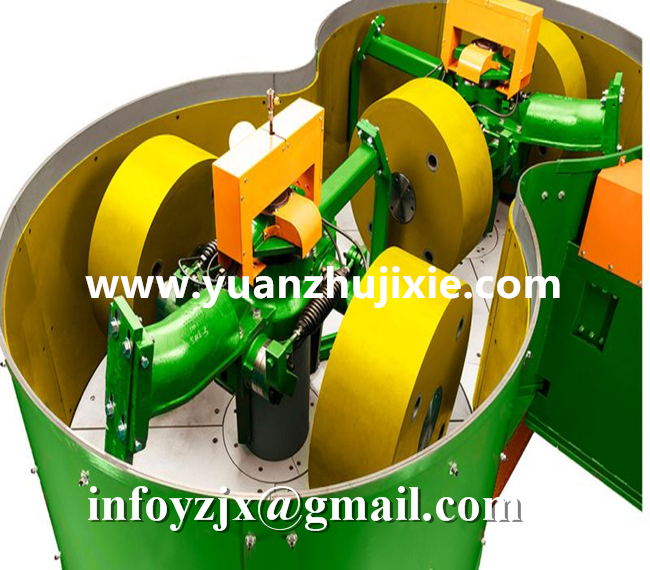 Roller continuous green sand mixer