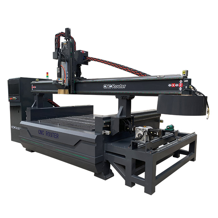 Disc Automatic Tool Changer CNC Router with Rotary Axis