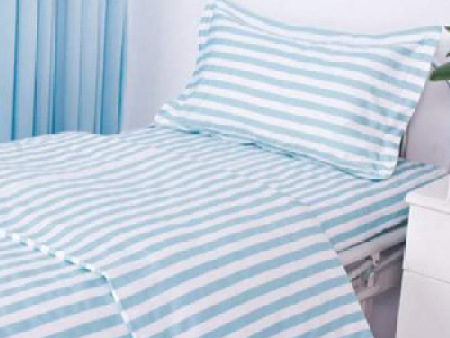 Woven Cotton/Polycotton/Polyester Bedsheet for Hospital Single/Twin Bed Flat/Fitted Sheets