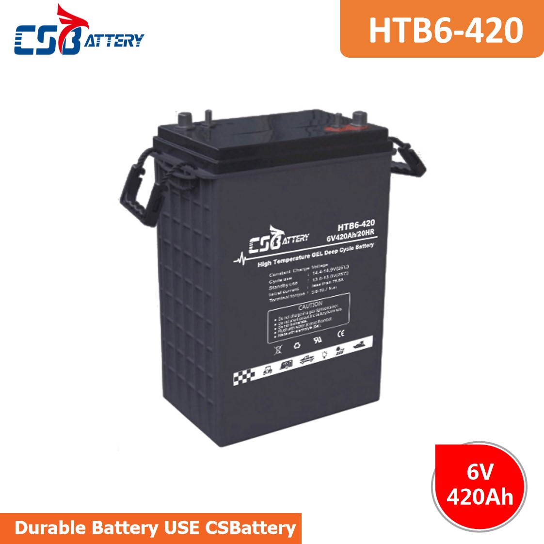 Csbattery 6V420ah Deep Cycle Gel Liquid Battery for Power Solar Energy