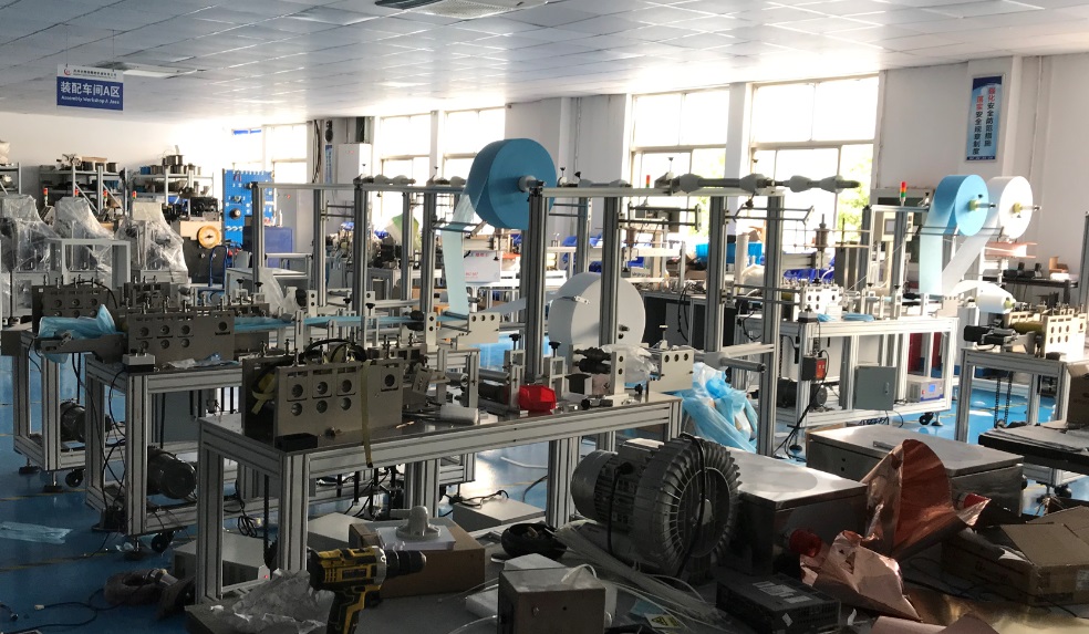 Mask Machine Normal disposable mask production line Medical Instruments Packaging Solution Wuxi HY Machinery Co., Ltd. Automatic Packing Palletizing Line
