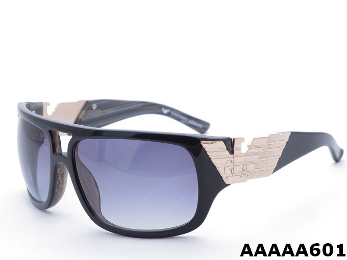 Солнцезащитные очки Armani GA601 Black Frame Golden Logo Sunglasses