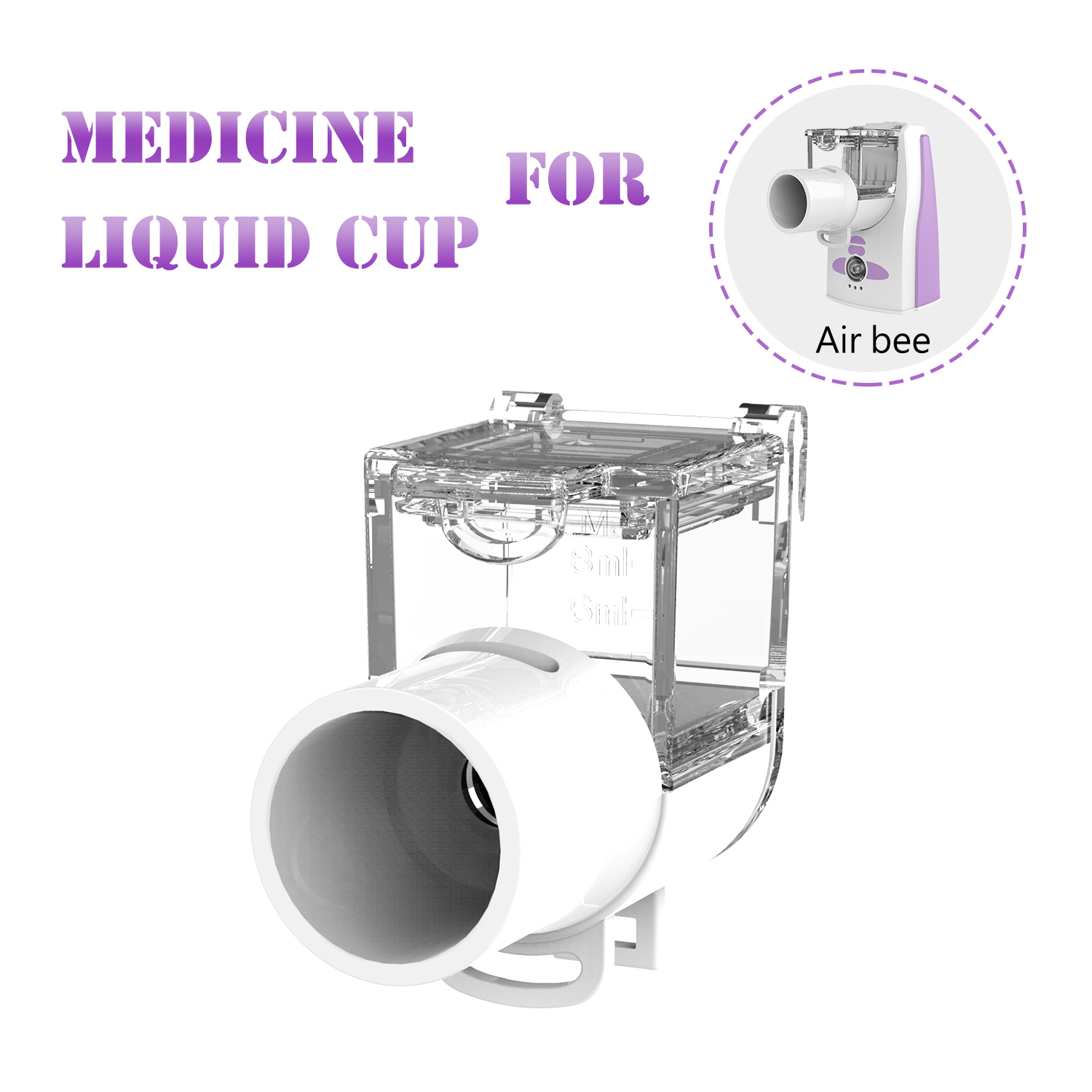 Portable Mesh Nebulizer Air Bee Liquid Cup Medication Cup
