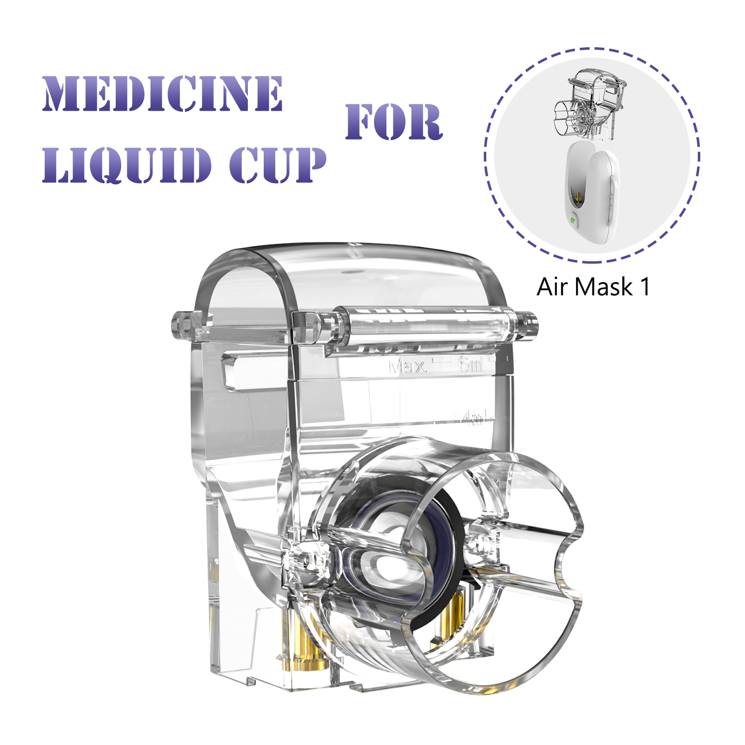 Portable Mesh Nebulizer Air Mask I Liquid Cup Medication Cup