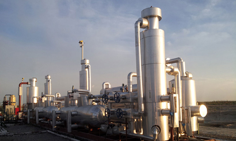Natural Gas Dehydration and Dehydrogenation Skid