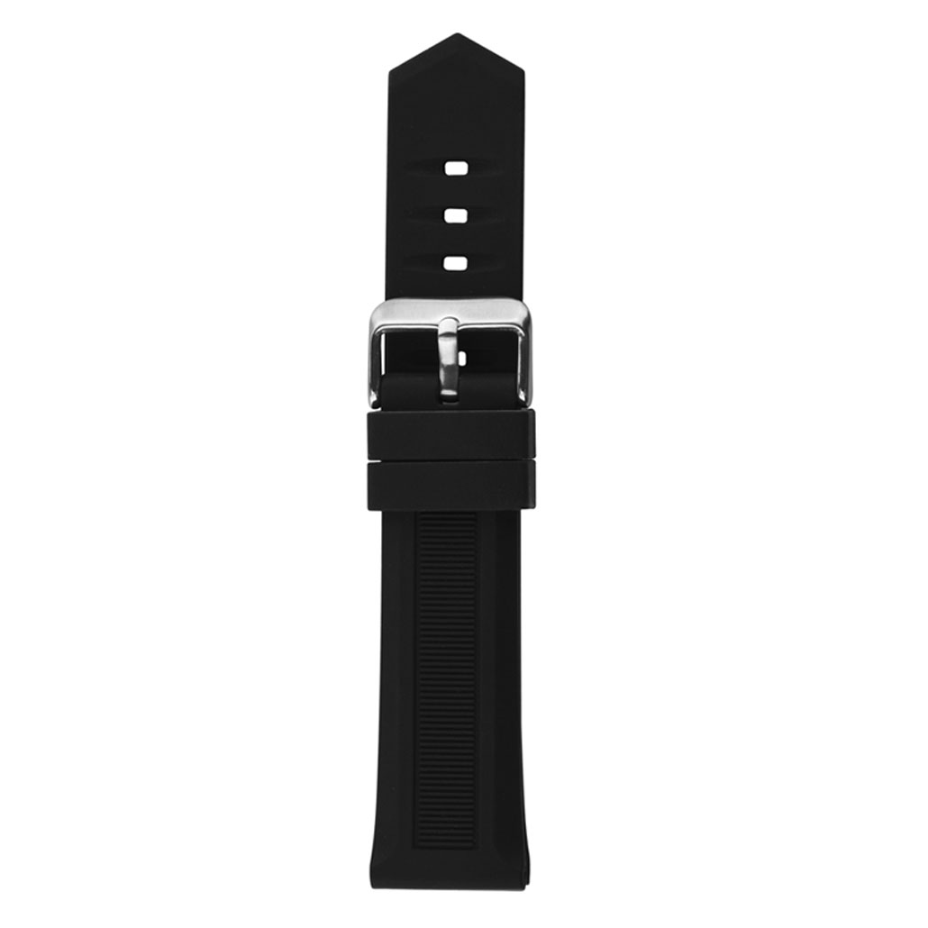 BLACK SILICONE RUBBER WOMEN'S WATCH BAND MANUFACTURER