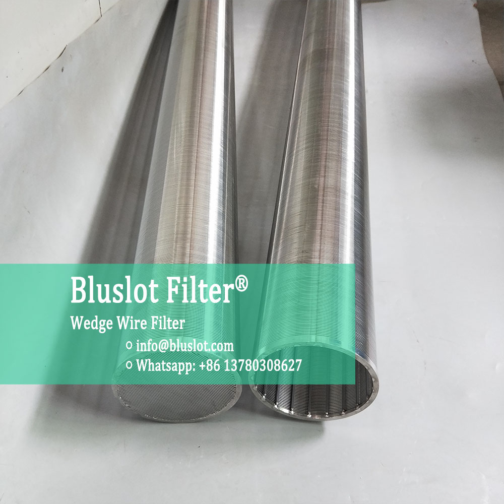 Wedge wire wrapped screen filter pipe - bluslot filter