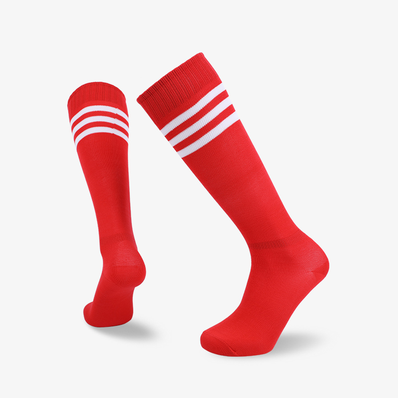 144N RED BODY WITH WHITE STRIPES FOOTBAL SOCK