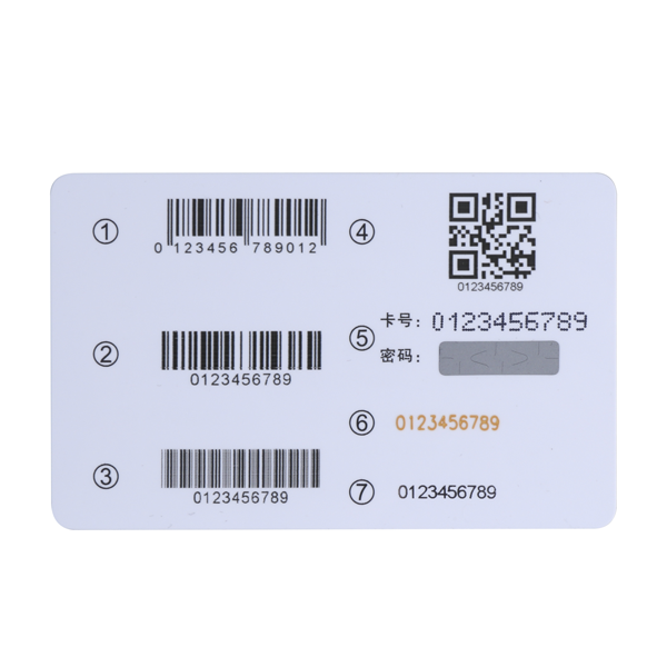Plastic card with scratch-off label as the loyalty card and prepaid phone card
