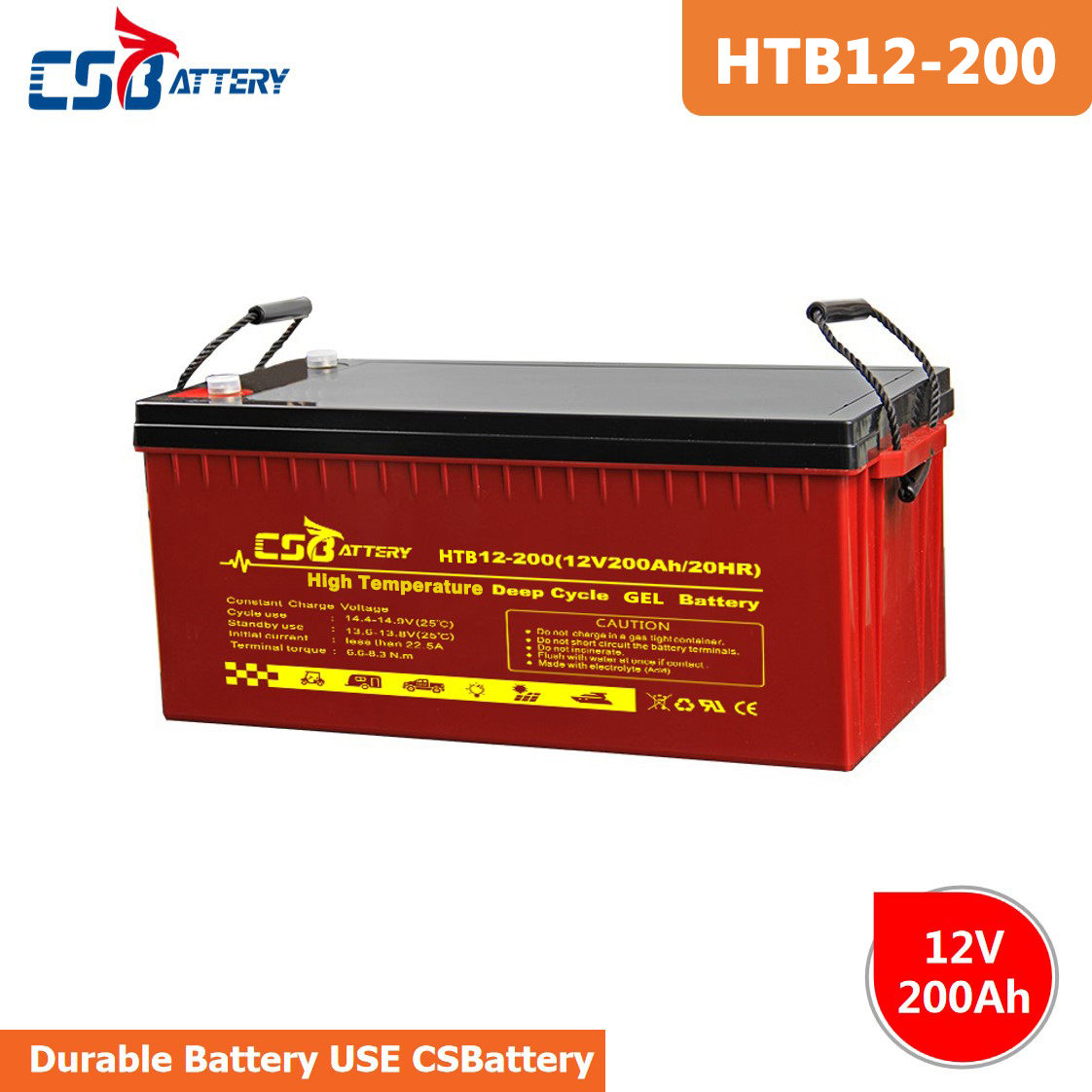 Csbattery 12V200ah Backup Energy Gel Battery for Marine/Solar-Panel/PV/Rechargeable/Automotive-Vehicle/Ali