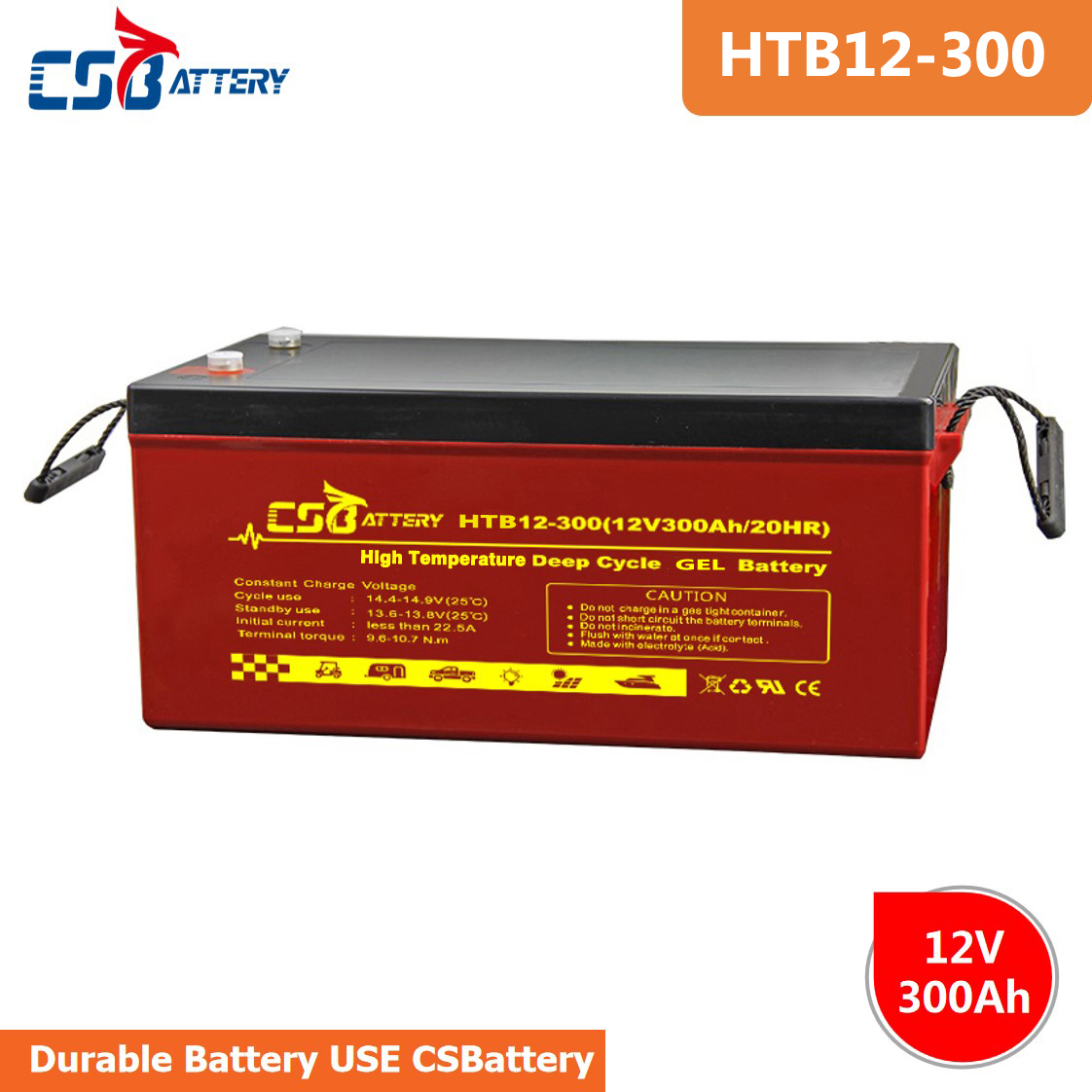 Csbattery 12V300ah Solar-Sealed-Lead-Acid Gel Battery for Scrubber/Telecome/Medical/Bts-Stations/UPS/Ali